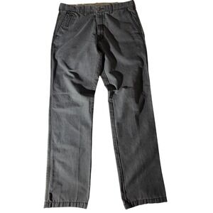 Repreve Mens Charcoal Gray Straight Leg Canvas Workwear Pants 34x34 Eco-Friendly